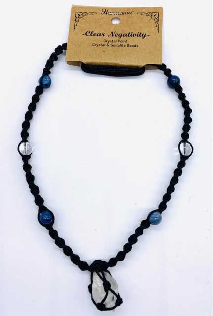 Quartz and Sodalite Knotwork Necklace