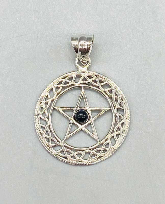 Black Obsidian Pentagram Pendant