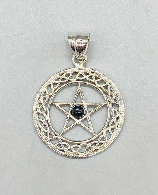 Black Obsidian Pentagram Pendant