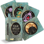 Magic Spells Oracle card set with packaging on a white background