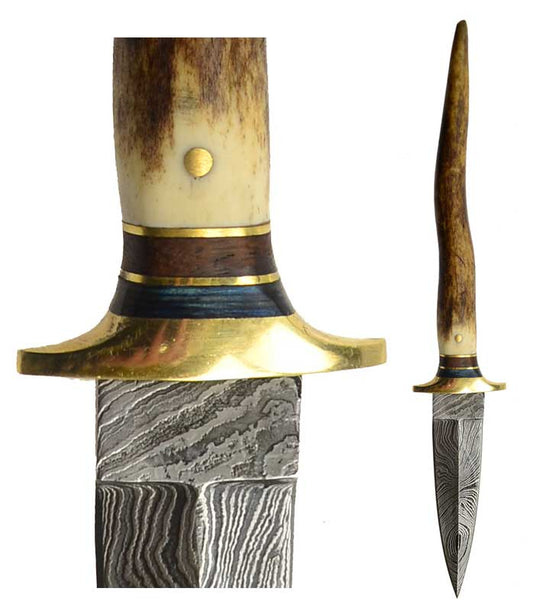 Bone Handled Damascus Athame