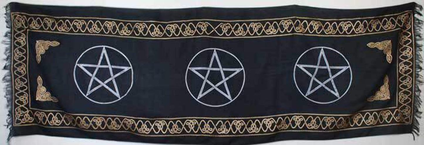 Three Pentagram Altar Cloth