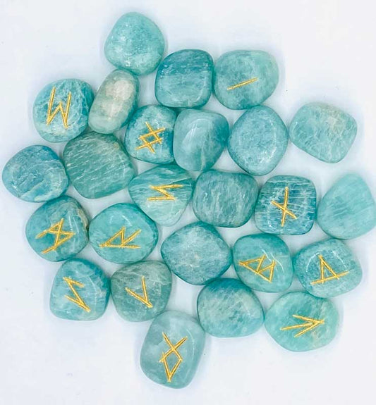 Amazonite rune set