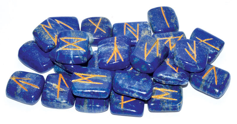 Lapis Elder Futhark Rune Set