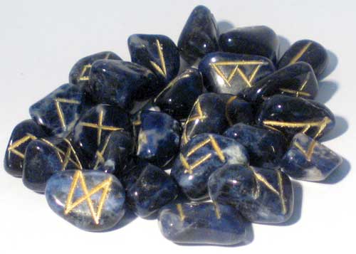 Blue Sodalite Rune Stone Set
