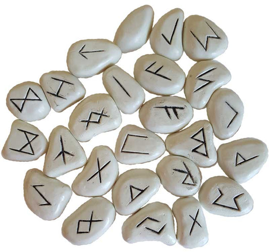 White Resin Rune Stone Set
