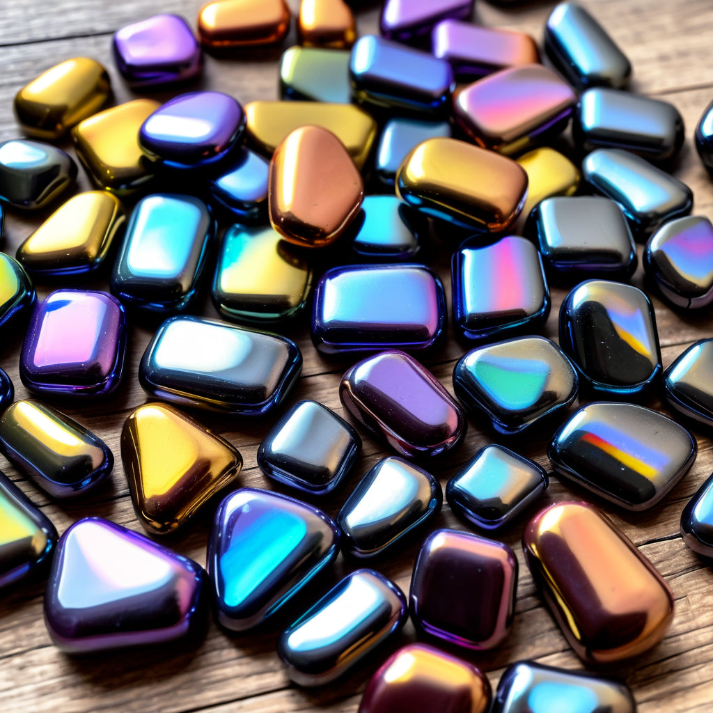Hematite Rainbow Magnetic Tumbled Stones
