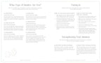 An interior page from a book or guide titled 'What Type of Intuitive Are You?' with columns of text, headings, and small circular illustrations along the bottom margin on a white page.