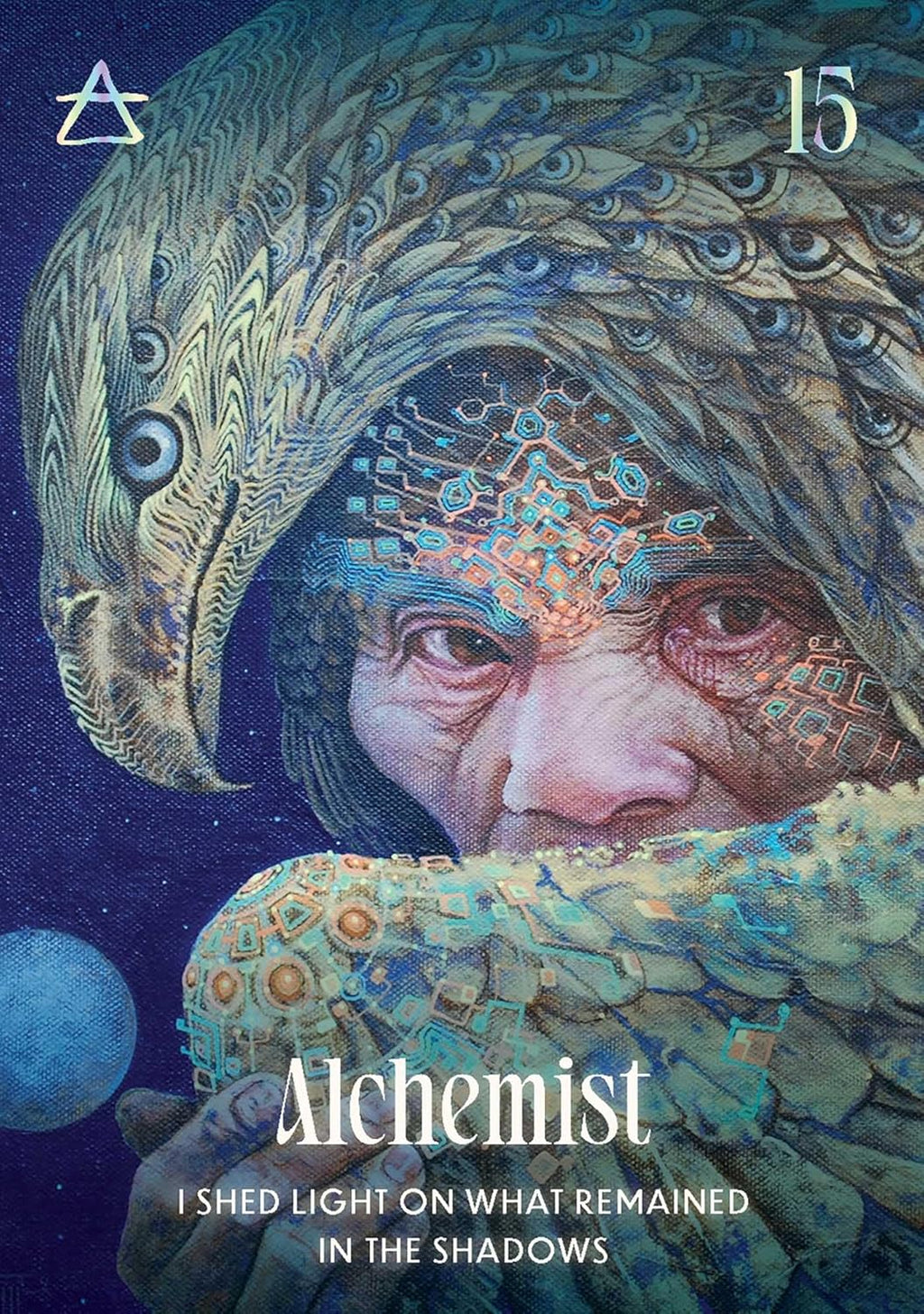 Book cover of 'Alchemist' with a futuristic design and text.