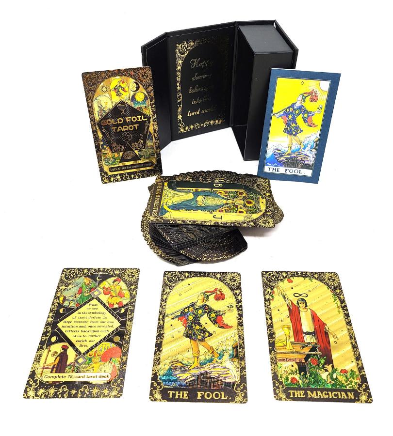 Black Gold Foil Rider-Waite Tarot Deck – Arcane Arcadia