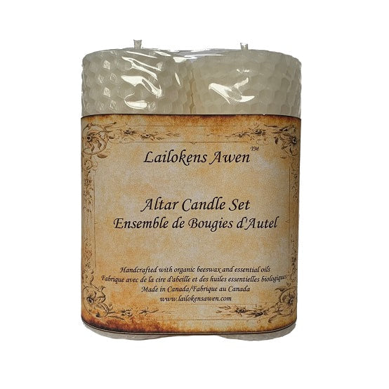 Lailokens Awen's Altar White Candle Set