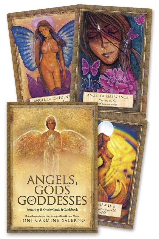 Angels, Gods, and Goddesses Oracle dk & bk by Toni Carmine Salerno