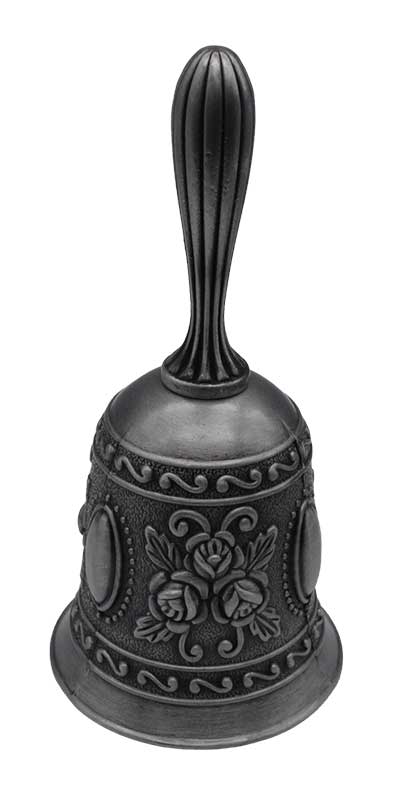 Charcoal Ornate Hand Bell