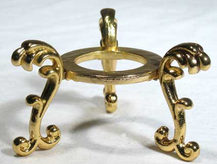 Gold-Plated Floral Gazing Ball Stand