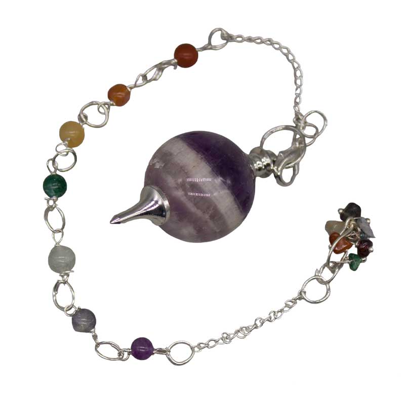 Enhanced Amethyst Chakra Ball Pendulum 