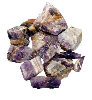 Amethyst untumbled stones