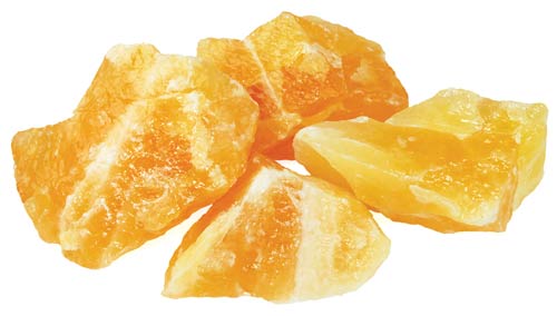 Raw Orange Calcite untumbled stones