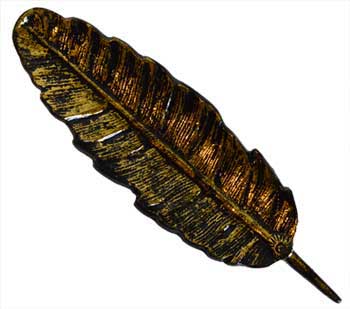 Antique Gold Feather Incense Burner