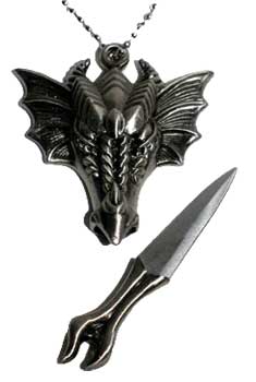 Hidden Blade Dragon Pendant Athame