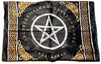 Ouija-Board and Pentagram Altar Cloth