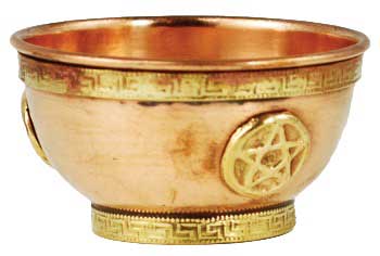 Pentagram Copper Offering Bowl