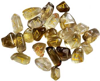 Citrine Rune Stone Set