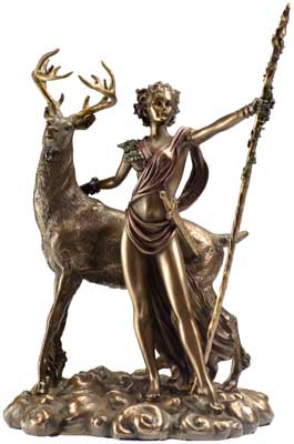 Moon Goddess Diana Statue